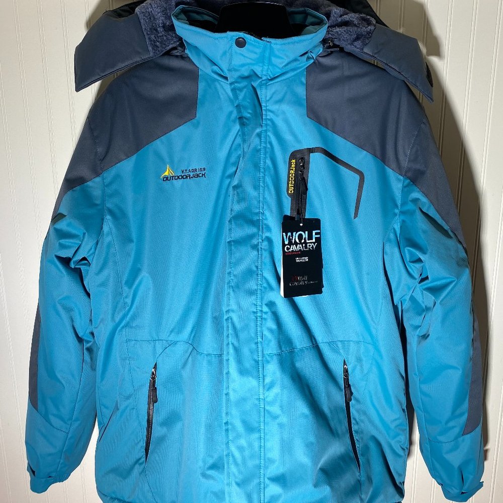NWT! Men's Ski Snowboarding Jacket Teal/Grey